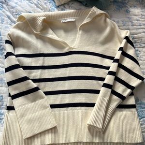 Zara striped knit pullover